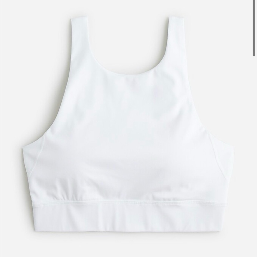 JCREW cloudstretch high-neck sports bra - white